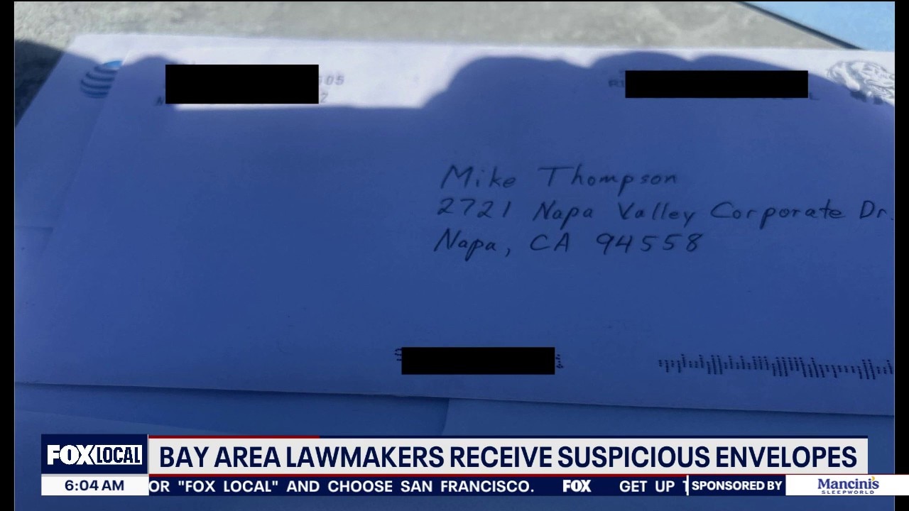 Bay Area lawmakers receive suspicious envelopes — KTVU FOX 2 Bay Area, Atherton Community news