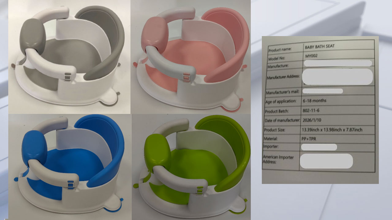 Baby bath seats sold on Amazon under recall for risk of serious injury, drowning — KTVU FOX 2 Bay Area, Atherton Government news